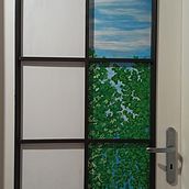Obraz w drzwiach . Painting, Acr, lic Painting, Decorative Painting, Woodworking, Furniture Restoration, Upc, and cling project by Adam Jasiewicz - 01.21.2025