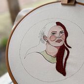 Lana . Embroider, Painting, Watercolor Painting, and Textile Design project by Esther - 01.21.2025