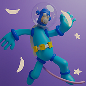 Proyecto en Blender. Un progetto di 3D, Character design 3D, Progettazione 3D, Modellazione 3D e Character design di Fede García - 21.01.2025