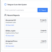Telegram Anti Scan System. Web Development, and Programming project by okechjobs - 01.21.2025