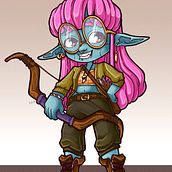 Chibi-inspired OC look. Un progetto di Illustrazione digitale e Character design di flawedgremlinart - 21.01.2025