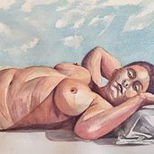 Nu1. Un projet de Beaux Arts, Dessin anatomique, Dessin réaliste, Illustration traditionnelle, Peinture , et Aquarelle de Jim rodriguez - 21.01.2025