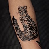 Ocelot. Tattoo Design project by nathaliapreviato - 01.22.2025