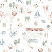 Travel Print Ein Projekt aus dem Bereich Design, Prägung, Traditionelle Illustration und Musterdesign von mariana - 22.01.2025