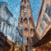 Urban scene. Pintura Acrílica, Artes plásticas, e Pintura projeto de socrates_van_soerja - 23.01.2025