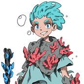 Tales of Coralys character sheet. Character Design, Drawing, Ink Illustration, Manga, and Pencil Drawing project by jerryleebernard - 01.23.2025