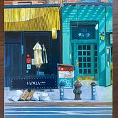 Uma rua contemporânea . Fine Arts, Oil Painting, Painting, and Realistic Drawing project by Suzan Naffin Borchardt - 01.23.2025