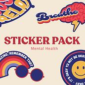 Sticker Pack - Mental Health. Een project van Animatie, Social media-ontwerp, Traditionele illustratie, Motion Graphics y Digitale illustratie van Ariadne Alves - 24.01.2025