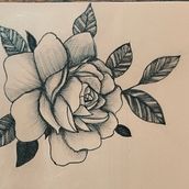 Rose tattoo. Tattoo Design project by medralaadam - 01.24.2025