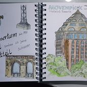 Mein Abschlussprojekt für den Kurs: Aquarellreiseheft. Een project van Traditionele illustratie,  Architecturale illustratie, Aquarelschilderen y Sketchbook van Kai Möller - 25.01.2025
