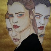 Las muchas que me habitan . Un proyecto de Dibujo de Retrato, Ilustración tradicional y Pintura a la acuarela de Isaz Ilustra - 25.01.2025