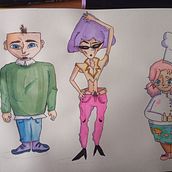 Figuras que convergen. Un proyecto de Diseño de personajes, Dibujo, Dibujo anatómico e Ilustración tradicional de Hannah Abou Assi González - 26.01.2025