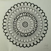 Project for class : the art of mandala drawing. Projekt z dziedziny  R, sunek,  R, sunek atramentem, Arteterapia, Med, tacja i Uważność użytkownika th_kanchasorn - 26.01.2025