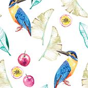 Patrón tropical by Andrea. Arts, Crafts, DIY, Traditional illustration, Interactive Design, Paper Craft, and Pattern Design project by Andrea Martínez - 01.27.2025
