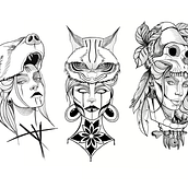 Meu projeto final: Animality. Un progetto di Graphic design, Illustrazione tradizionale, Illustrazione digitale, Design di tatuaggi e Disegno digitale di lucaschest3r - 27.01.2025