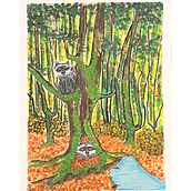 In nature. Children's Illustration, Drawing, Gouache Painting, Traditional illustration, Ink Illustration, and Painting project by Jimena Kilgallion - 01.27.2025