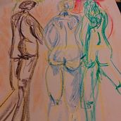 mulheres. Drawing, Figure Drawing, Fine Arts, and Realistic Drawing project by ticha_borges - 01.28.2025