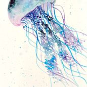 MEDUSA GALACTICA. Fine Arts, Painting, Traditional illustration, and Watercolor Painting project by brblewin - 01.28.2025