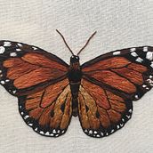 Mariposa Realista . Embroider, Traditional illustration, and Textile Design project by juanmanuelusca24 - 01.28.2025