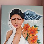 Auto retrato "Annabelle". Pintura Acrílica, e Pintura projeto de Nuno Constantino - 29.01.2025