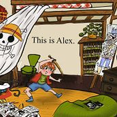 This is Alex, fan des pirates !. Esboçado, Desenho digital, Design de personagens, Ilustração tradicional, Ilustração digital, Ilustração infantil, Narrativa, e Álbum ilustrado projeto de morgane_lafagne - 30.01.2025