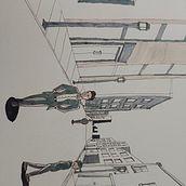 Trip on the city. Fine Arts, Sketching, Drawing, Pencil Drawing, Figure Drawing, Artistic Drawing, and Traditional illustration project by Krystian Izydorek - 01.30.2025