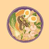 Ramen illustration. Digital Illustration, and Digital Drawing project by Iya Tolstaya - 01.30.2025