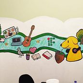 Mural na escola. Acr, lic Painting, Decorative Painting, Digital Illustration, Painting, and Street Art project by Gabriele Albuquerque Silva - 01.30.2025