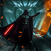 Una composición con Darth Vader . Een project van Fotografische postproductie, Retoucheren van foto's, Fotografie, Digitale fotografie, Artistieke fotografie y Fotomontage van Raúl Oswaldo Sánchez Guerrero - 31.01.2025