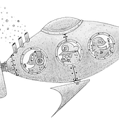 Deep-sea Explorers - Sketch to Final. Ilustração tradicional, Ilustração digital, Ilustração infantil e Ilustração com tinta projeto de Juan Manuel Sánchez Franco - 31.01.2025