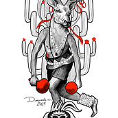 La danza del venado . Een project van  Tekening, Digitale illustratie, Craft y Digitale tekening van Vanna - 31.01.2025