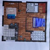 Meu Projeto Final com Marcadore. Architectural Illustration, Architecture, Drawing, Interior Design, and Sketching project by Keicy Eveling Alves da Silva - 02.02.2025