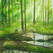 Reflections . Painting, and Watercolor Painting project by Aga - 02.02.2025