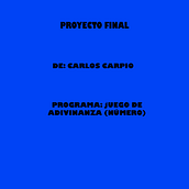 Juego de adivinanza. Un projet de Développement web , et Programmation de carpiocarlosac - 04.02.2025