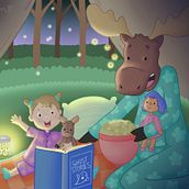 Backyard Camping. Children's Illustration, Editorial Design, Traditional illustration, Management, Productivit, Narrative, Picturebook, Portfolio Development, Stor, and board project by meganmakesartvt - 02.03.2025