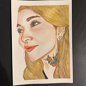 Não sei escrever um título . Portrait Drawing, Traditional illustration, and Watercolor Painting project by anapaulacampello_ - 02.04.2025