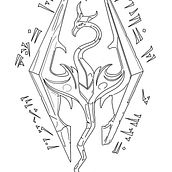 The Elder Scrolls Skyrim V. Desenho de tatuagens projeto de jsambolinart - 04.02.2025