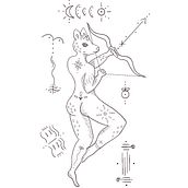 Artemis. Creativit, Design, Drawing, Traditional illustration, Pencil Drawing, and Tattoo Design project by Giulia Davoli - 02.05.2025