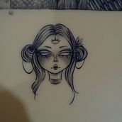 Muñequita astral :p. Un proyecto de Diseño de tatuajes de gloriadebaez354 - 07.02.2025