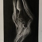 Charcoal Portrait. Fine Arts, Drawing, Artistic Drawing, Portrait Drawing, Realistic Drawing, and Traditional illustration project by Nelly Marre - 02.07.2025
