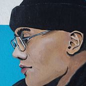 Portret akrylowy . Painting, Acr, and lic Painting project by Adam Jasiewicz - 02.07.2025