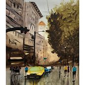 Urban Landscape in Watercolour . Watercolor Painting, and Architectural Illustration project by Leanne - 02.09.2025