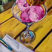 Honeycomb ice cream. Fine Arts, Oil Painting, and Painting project by K Witko - 02.09.2025
