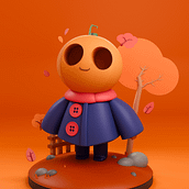 Personaje calabaza 3d. Un progetto di Modellazione 3D, Character design, Illustrazione digitale, Illustrazione tradizionale e Manga di gianfranco.modenessi - 10.02.2025