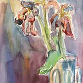 kwiaty. Watercolor Painting, and Botanical Illustration project by Wioleta Przybysz - 02.11.2025