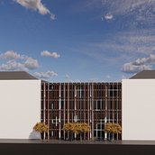 Fachada museo un. Un progetto di ArchVIZ e Architettura digitale di arrinconc - 12.02.2025