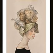 Donna con turbante. Portrait Drawing, Traditional illustration, and Watercolor Painting project by gianna Filetti - 02.15.2025
