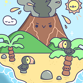 Kawaii Island. Character Design, Digital Illustration, and Manga project by Jérémie Champoux - 02.16.2025