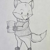 Fox. Character Design, Children's Illustration, Drawing, and Pencil Drawing project by meganmakesartvt - 02.17.2025