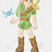 Young Link Watercolor . Drawing, Manga, Traditional illustration, Watercolor Painting, and Digital Illustration project by Bella - 02.17.2025